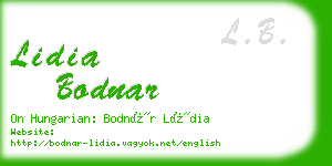 lidia bodnar business card